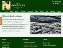 Tablet Screenshot of nichollslandscaping.com